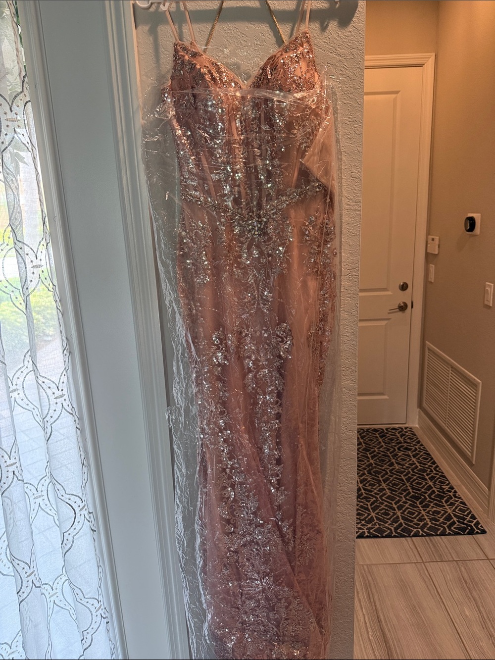 Dancing Queen Rose Gold Sequin Gown